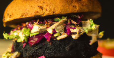 Hamburguesa vegana de judías negras