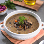 Sopa de lentejas vegana