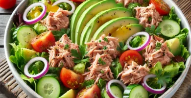 Ensalada de atún sin mayonesa: receta saludable y deliciosa para tu dieta