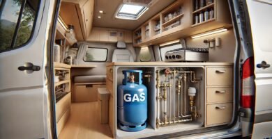Componentes necesarios para instalar un sistema de gas en furgonetas camper y autocaravanas