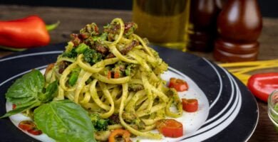 Fideo al pesto