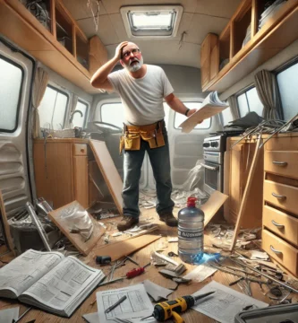 Instalación deposito de agua en furgoneta camper