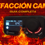 Imagen destacada del artículo sobre instalación de calefacción en furgoneta camper con un control manual del equipo en primer término