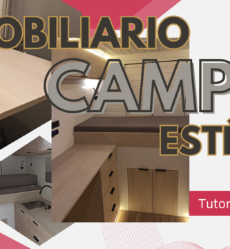 Imagen destacada del artículo sobre mobiliario para camperizar furgoneta mostrando el antes y después de la instalación y acabado final