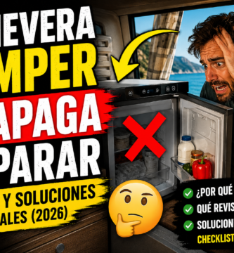Tu nevera camper se apaga al parar: causas y soluciones reales (2026)
